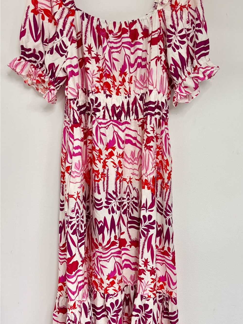 Women’s Pink & Red Floral Maxi Dress - Picture 2 of 6